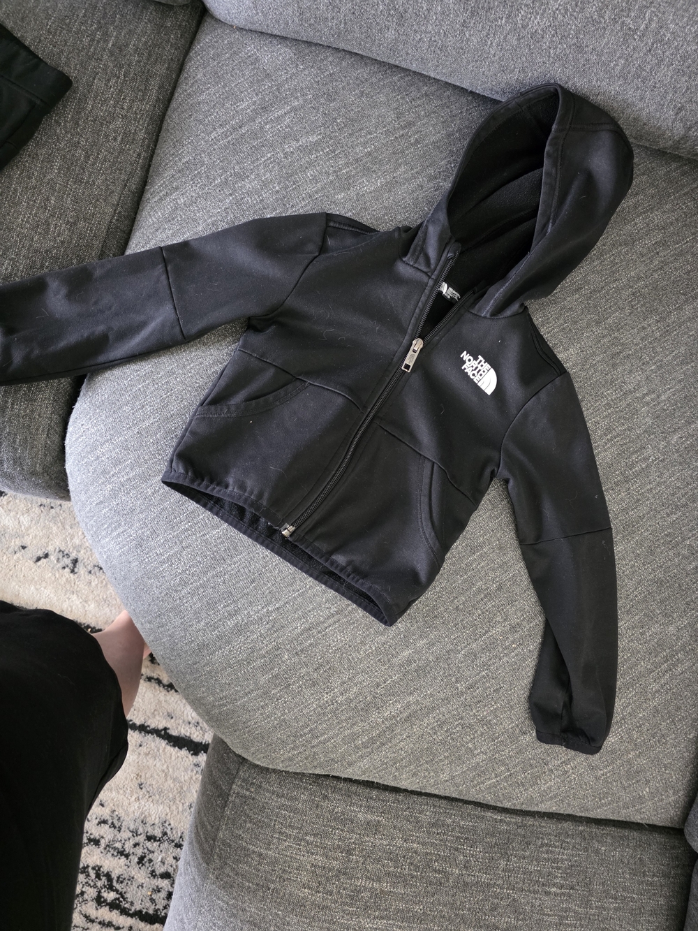 The North Face Kids Black Full-Zip Hooded Jacket
